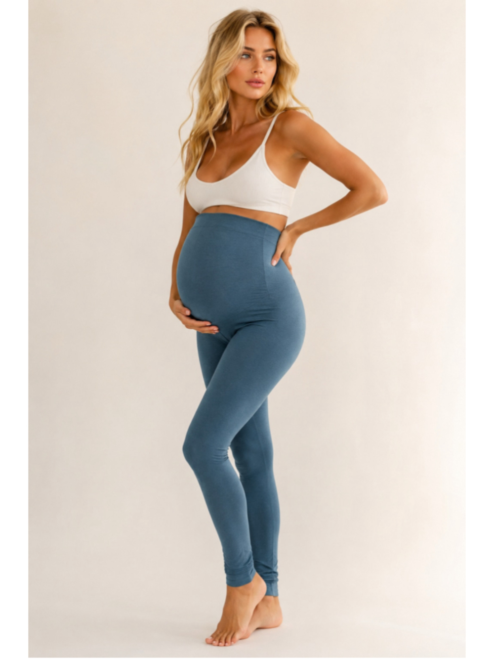 Blanqi Maternity Leggings Seamless Stretch Pregnancy Activewear L Bump‎ Layering